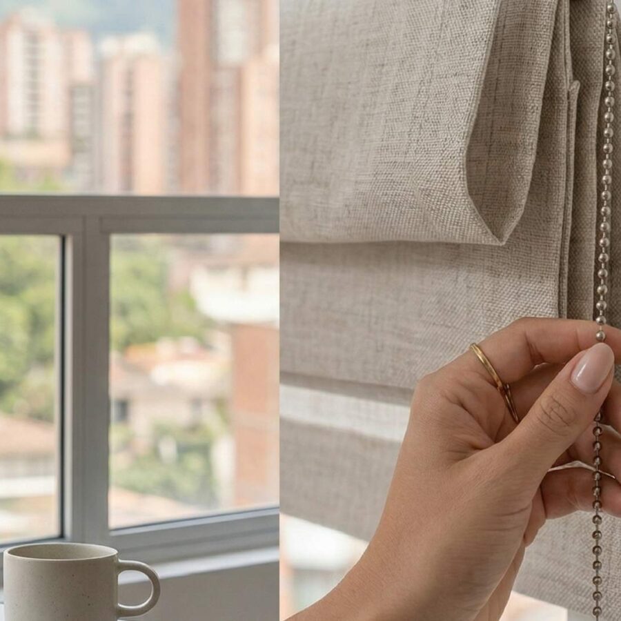 Cortinas Romanas en Bucaramanga: Diseño Minimalista y Ahorro de Espacio para tu Apartamento